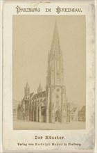 Frieburg in Breisgau. Der Munster. Cathedral of Freiburg; Rudolph Mayer, Irish, active 1870s, August 1874; Albumen silver print