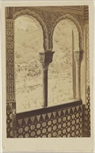 Double archway, looking to outside, the Alhambra; 1865 - 1875; Albumen silver print