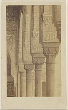 Detail of columns, the Alhambra; 1865 - 1875; Albumen silver print