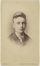 young man wearing a cap; David Rees & Company; 1870-1880; Albumen silver print