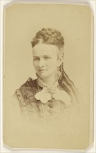 woman with long curls, printed in vignette-style; Abraham Bogardus, American, 1822 - 1908, 1870 - 1875; Albumen silver print