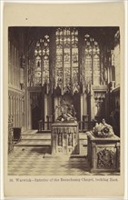 Warwick - Interior of the Beauchamp Chapel, looking East; Francis Bedford, English, 1815,1816 - 1894, 1864 - 1865; Albumen