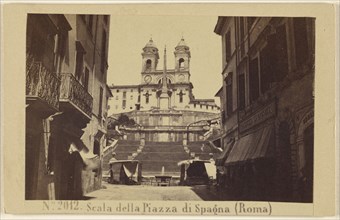 Scala della Piazza di Spagna, Roma, Sommer & Behles, Italian, 1867 - 1874, 1865 - 1870; Albumen silver print