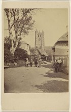 Carisbrooke Church & Village, Emballtio, ?, Church, F. Moor, English, active Ventnor, Isle of Wight, England 1860s, 1865
