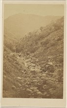View of an  rocky mountains and valley; 1867 - 1870; Albumen silver print