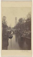 Utrecht. Vieux Canal; Adolphe Braun, French, 1812 - 1877, 1865 - 1870; Albumen silver print