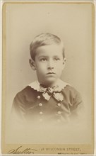 little boy, printed in vignette-style; Sutter, American, active Milwaukee, Wisconsin 1860s - 1870s, about 1880; Albumen silver