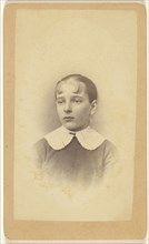 young girl, printed in vignette-style; D.A. Frommeyer, American, active Hanover, Pennsylvania 1860s, 1865 - 1875; Albumen