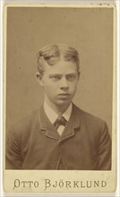 young man; Otto Björklund, Swedish, active 1860s, or Selma Angel, Swedish, active 1870s - 1880s, 1886 - 1890; Albumen silver