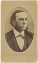 man with long, groomed muttonchops, printed in quasi-oval style; Peter S. Weaver, American, active Hanover, Pennsylvania 1860s