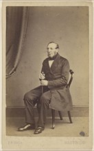 elderly man with beard sans moustache, seated; F.R. Wells, British, active Hastings, England 1860s, 1865 - 1870; Albumen silver