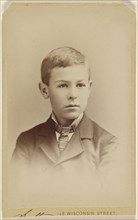 little boy, printed in vignette-style; Sutter, American, active Milwaukee, Wisconsin 1860s - 1870s, 1870-1880; Albumen silver