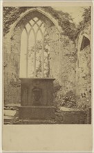 Muckross Abbey Ruins. The Chancel and Great East Window..; British; about 1865; Albumen silver print