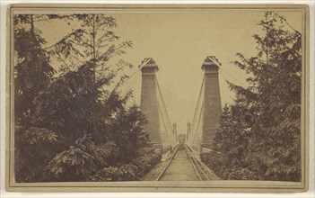 Old Suspension Bridge; Samuel J. Mason, American, active Niagara Falls, New York 1860s, 1870 - 1875; Albumen silver print