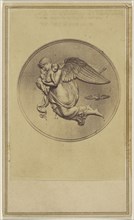 Bas-relief depicting an angel carrying two babies; 1870-1875; Albumen silver print