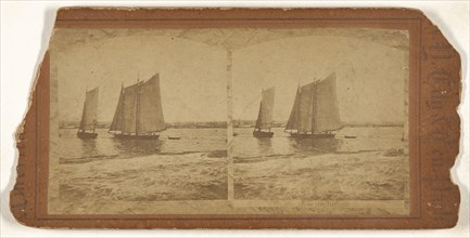 Bay from the Battery. New York City; American; about 1870; Albumen silver print