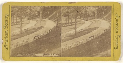 View at Congress Park, Saratoga, New York; American; about 1870; Albumen silver print