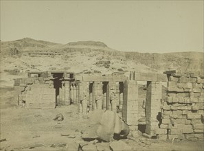 Ramesseum; Egyptian; Luxor, Egypt, Africa; about 1865 - 1875; Albumen silver print
