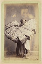 Woman with woven baskets; William Carrick, Scottish, 1827 - 1878, Russia; about 1860 - 1870; Albumen silver print