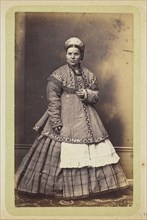 Woman wearing embroidered jacket and kokoshnik; William Carrick, Scottish, 1827 - 1878, Russia; about 1860 - 1870; Albumen