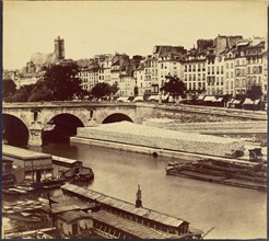 Le Pont Marie, et les quais des Celestins, vus du quai d'Anjou; Charles Nègre, French, 1820 - 1880, about 1859; Albumen silver