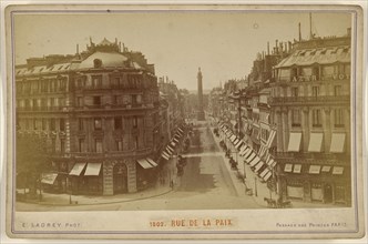 Rue de la Paix; Ernest Ladrey, French, active Paris, France 1860s, 1865 - 1871; Albumen silver print