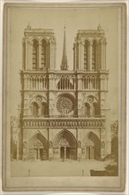 Notre Dame, facade; 1870s; Albumen silver print