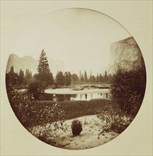 Down the Valley, Yosemite; Carleton Watkins, American, 1829 - 1916, 1878; Albumen silver print
