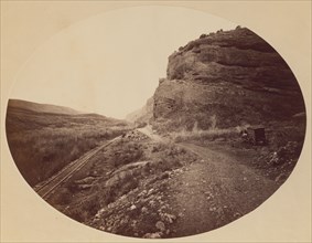 Red Rock in Echo Canyon, Utah; Carleton Watkins, American, 1829 - 1916, 1873 - 1874; Albumen silver print