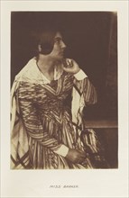 Miss Barker; Hill & Adamson, Scottish, active 1843 - 1848, Scotland; 1843 - 1848; Salted paper print from a Calotype negative