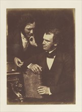 Portrait of Two Men; Hill & Adamson, Scottish, active 1843 - 1848, Scotland; 1843 - 1848; Salted paper print from a Calotype