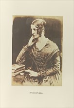 Mrs. Major Bell; Hill & Adamson, Scottish, active 1843 - 1848, Scotland; 1843 - 1848; Salted paper print from a Calotype