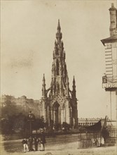 Scott Monument, Edinburgh; Hill & Adamson, Scottish, active 1843 - 1848, France; about 1845; Salted paper print from a Calotype