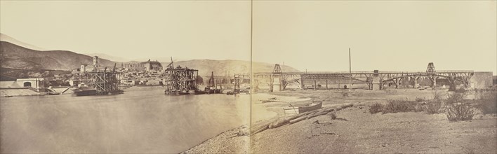 Panoramic View of La Voulte; Édouard Baldus, French, born Germany, 1813 - 1889, France; about 1861; Albumen silver print