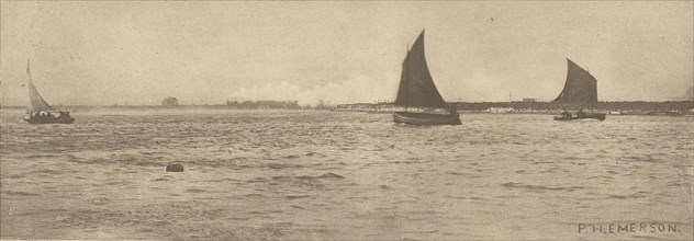 On Breydon Water - Sea-Fog Coming Up; Peter Henry Emerson, British, born Cuba, 1856 - 1936, London, England; 1887; Photogravure