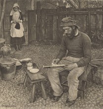 A Fisherman at Home; Peter Henry Emerson, British, born Cuba, 1856 - 1936, London, England; 1887; Photogravure; 24 x 22.9 cm