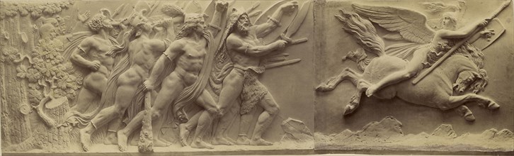 Valkyries Lead the Warriors; Ernst Alpers, German, active Hannover, Germany about 1867, Hanover, Germany; 1867; Albumen silver