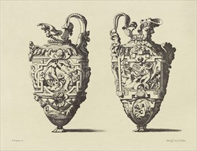 Design for a Vase by René Boyvin; Édouard Baldus, French, born Germany, 1813 - 1889, Paris, France; 1866; Heliogravure