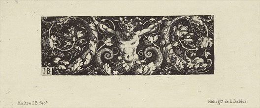 Design by Master IB; Édouard Baldus, French, born Germany, 1813 - 1889, Paris, France; 1866; Heliogravure; 5.8 x 13.8 cm