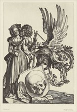 Coat of Arms with a Skull by Albrecht Dürer; Édouard Baldus, French, born Germany, 1813 - 1889, Paris, France; 1866