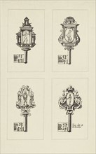 Design for Keys by Androuet du Cerceau; Édouard Baldus, French, born Germany, 1813 - 1889, Paris, France; 1866; Heliogravure
