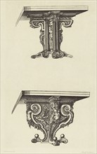 Design for Table Supports by Androuet du Cerceau; Édouard Baldus, French, born Germany, 1813 - 1889, Paris, France; 1866