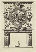 Design for a Fireplace; Édouard Baldus, French, born Germany, 1813 - 1889, Paris, France; 1866; Heliogravure; 27.7 x 19.2 cm