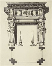 Design for a Fireplace; Édouard Baldus, French, born Germany, 1813 - 1889, Paris, France; 1866; Heliogravure; 27.1 x 21.6 cm