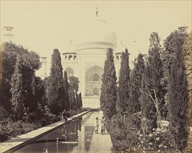 Agra; The Taj, from the Fountain; Samuel Bourne, English, 1834 - 1912, Agra, India; 1865 - 1866; Albumen silver print