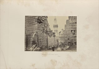 Entrance to the Great Temple, Luxor; Francis Frith, English, 1822 - 1898, Luxor, Egypt; 1857; Albumen silver print