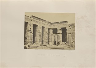 Interior Court of Medinet Haboo, Thebes; Francis Frith, English, 1822 - 1898, Luxor, Luxor Governorate, Egypt; 1857; Albumen
