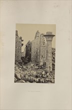 The Court of Shishak; Francis Frith, English, 1822 - 1898, Luxor, Luxor Governorate, Egypt; 1857; Albumen silver print