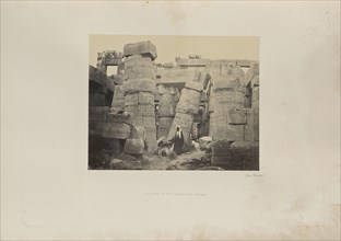Pillars in the Great Hall, Karnac; Francis Frith, English, 1822 - 1898, Luxor, Luxor Governorate, Egypt; 1857; Albumen silver