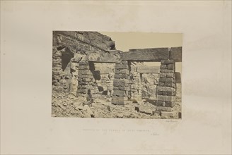 Portico of the Temple of Gerf Hossayn, Nubia; Francis Frith, English, 1822 - 1898, Nubia, Egypt; 1857; Albumen silver print